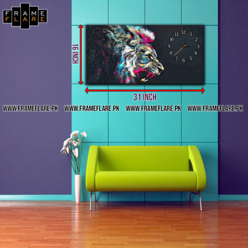 The Art Of The Lion (Clock Frame)