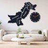Pakistan Map Wall Design and Clock