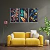 Modern 3D Art Wooden Wall Frame (Pack of 3)